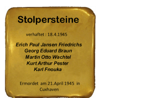 STOLPERSTEINE alle auf einem Stein