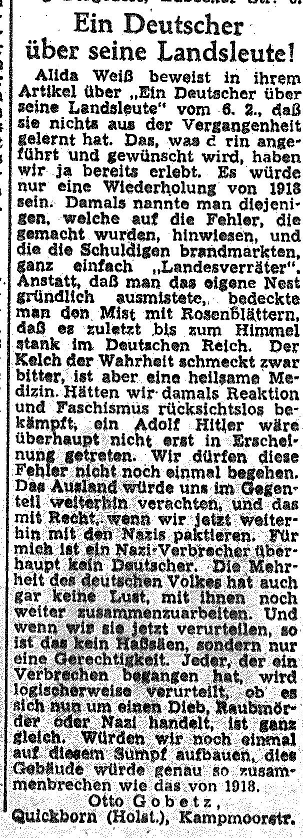 Neue Hamburger Presse, 12.02.1946