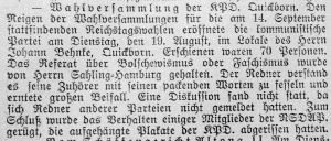 KPD-Wahlveranstaltung (Pinneberger Tageblatt, 29.08.1930)