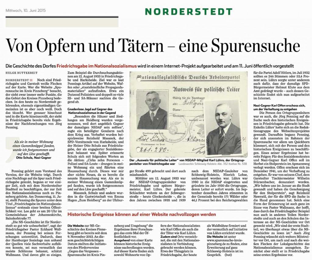 Hamburger Abendblatt 11.06.2015EGIONALNZ-2015