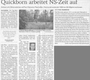 Quickborner Tageblatt, 10.05.2014